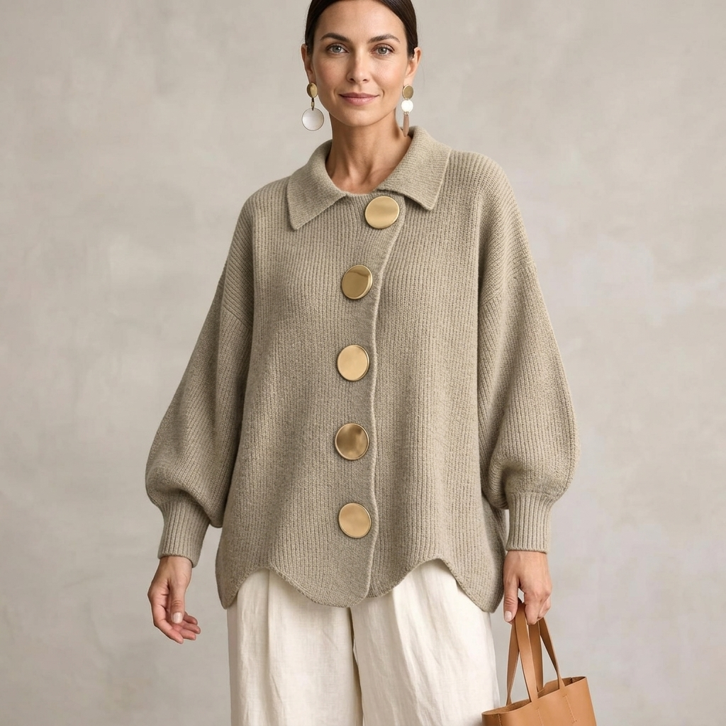 Freya Comfortable Button Cardigan