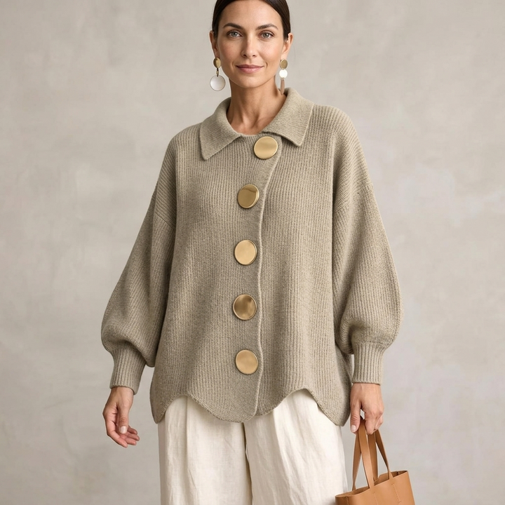 Freya Comfortable Button Cardigan