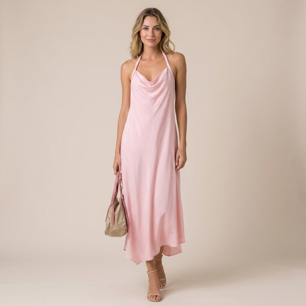 Ines Cowl Neck Midi Dress