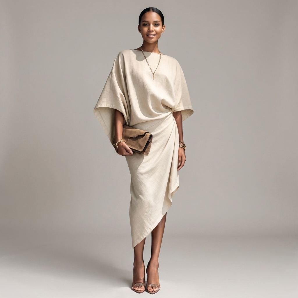 Thalia Batwing Sleeve Midi Dress