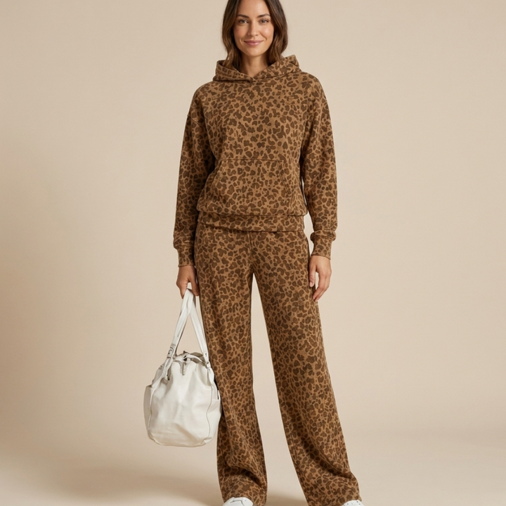 Marlowe Leopard Print Sweatsuit