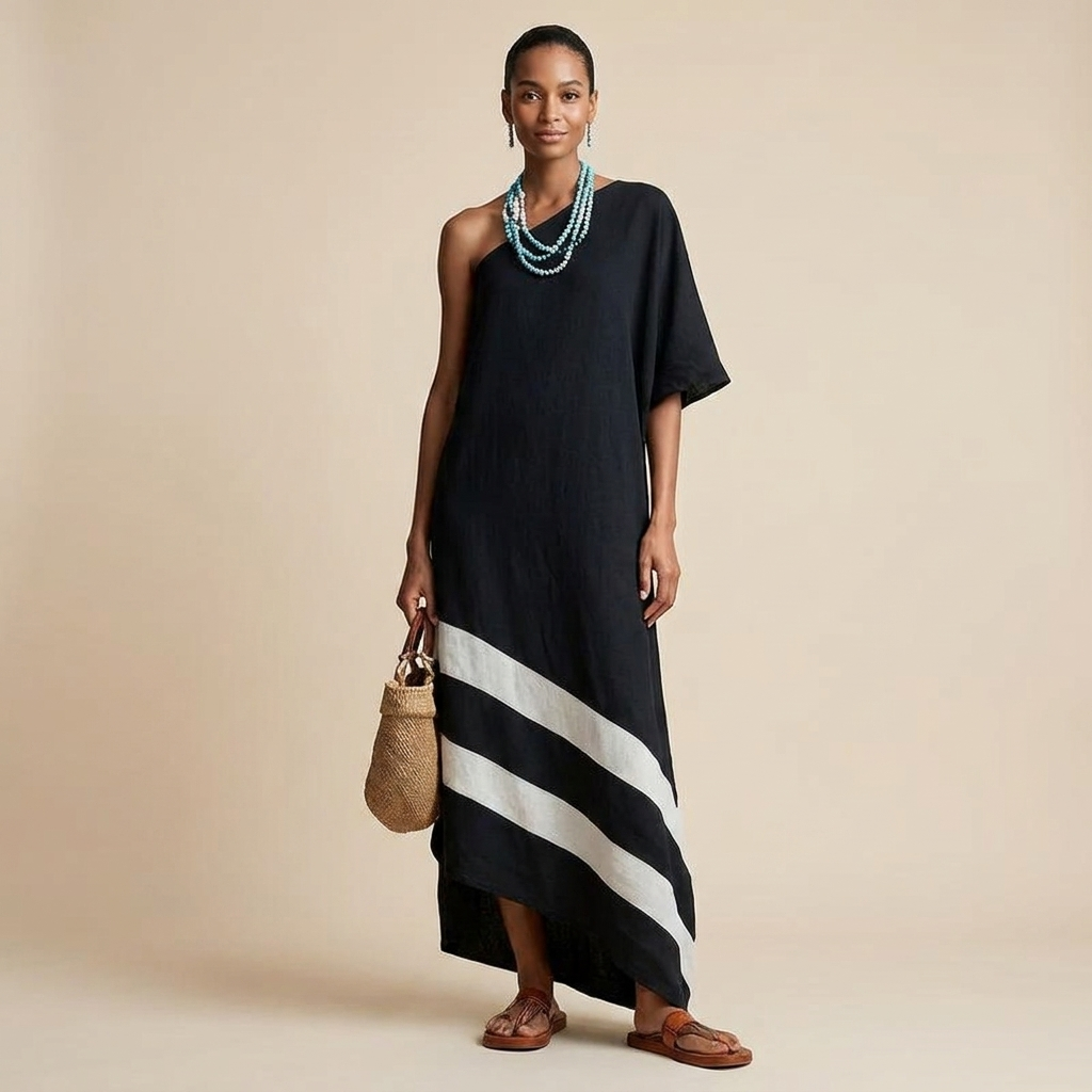 Perrin One Shoulder Maxi Dress
