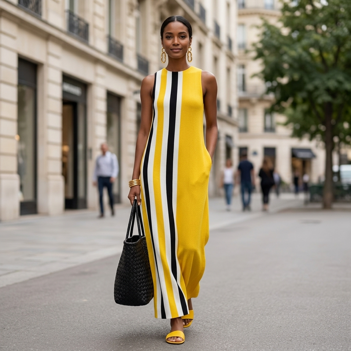 Camille Striped Pocket Maxi Dress