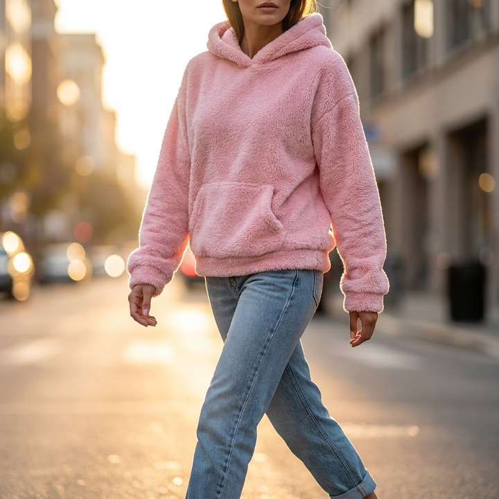Winslet Fuzzy Fleece Hoodie