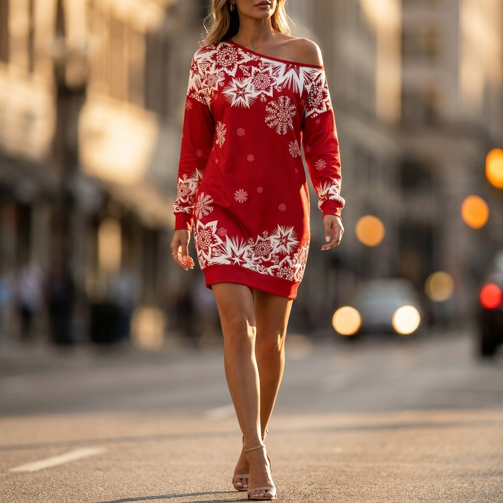 Freya Snowflake Christmas Dress