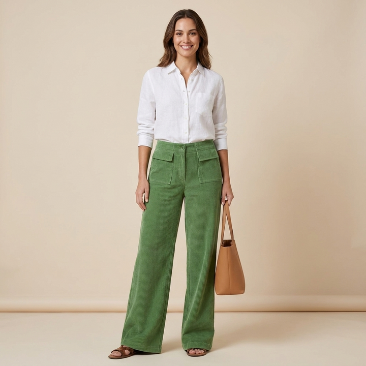 Théa Corduroy Wide Leg Pants
