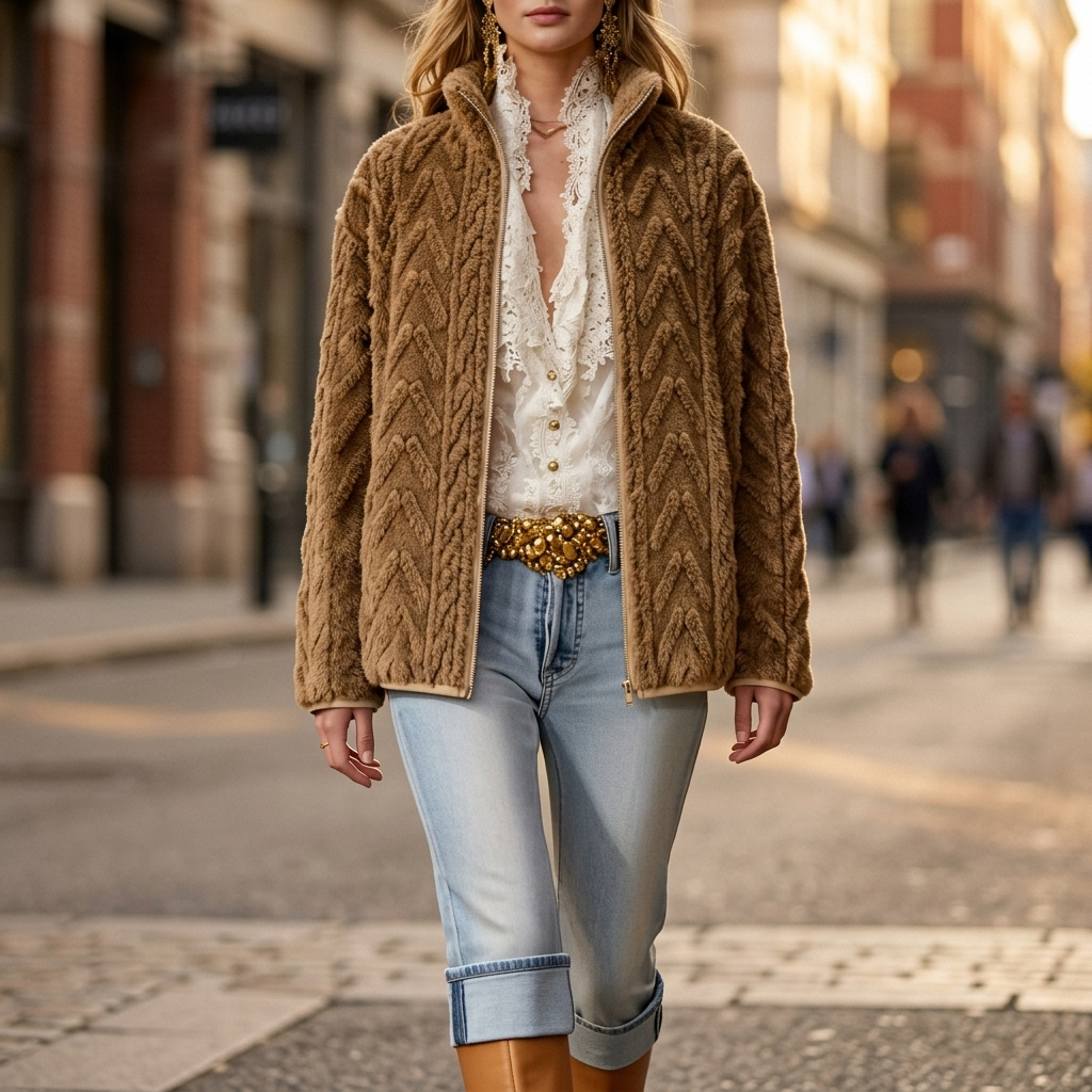 Marina Textured Fleece Jacket