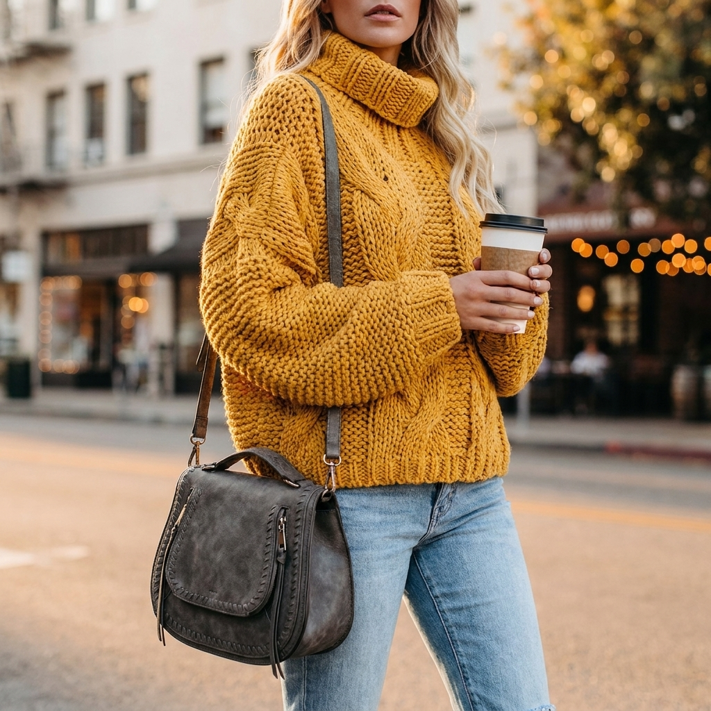 Windham Cable Knit Turtleneck Sweater
