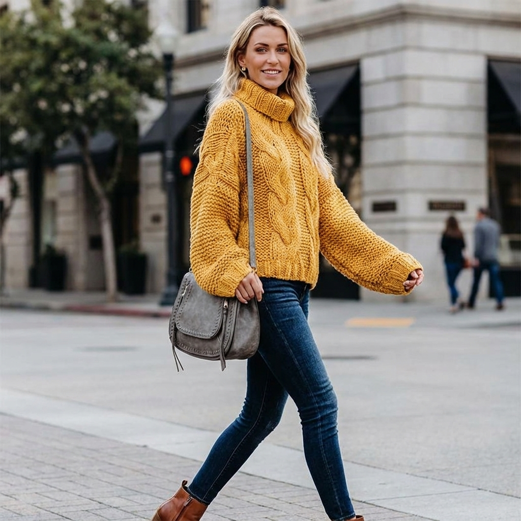 Windham Cable Knit Turtleneck Sweater