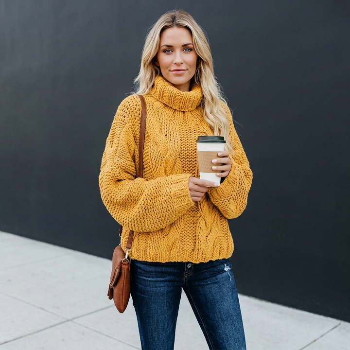 Windham Cable Knit Turtleneck Sweater