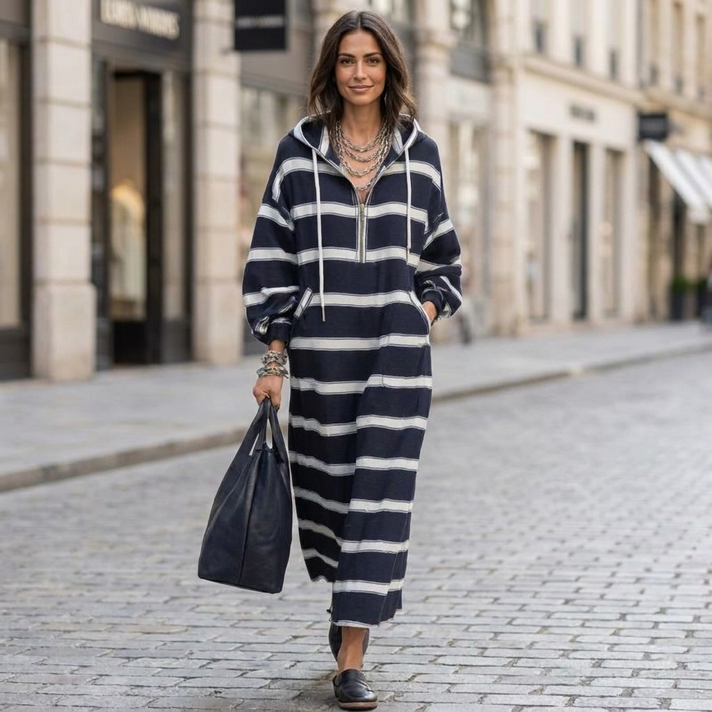 Sienna Half Zip Hoodie Dress