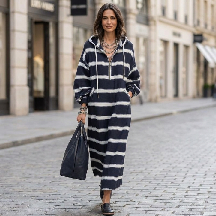 Sienna Half Zip Hoodie Dress