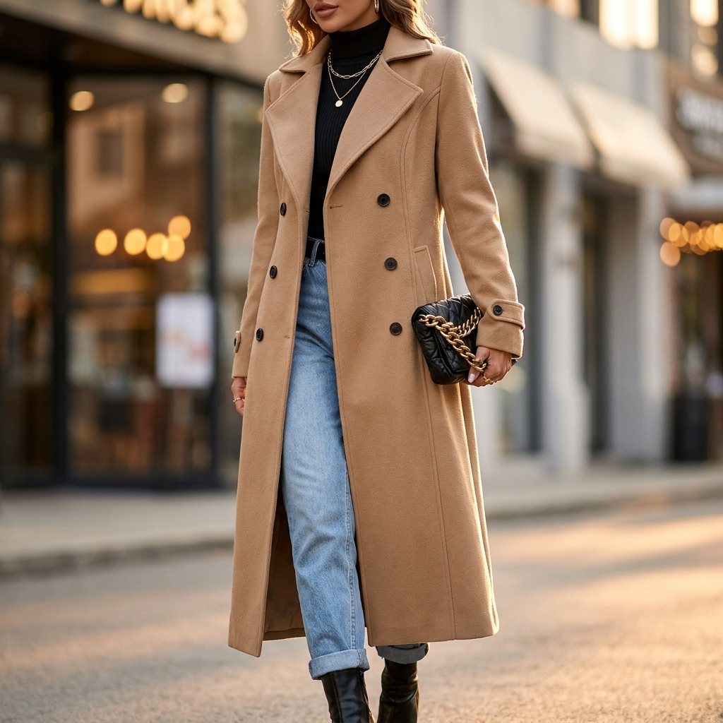 Nerissa Double Breasted Wool Coat