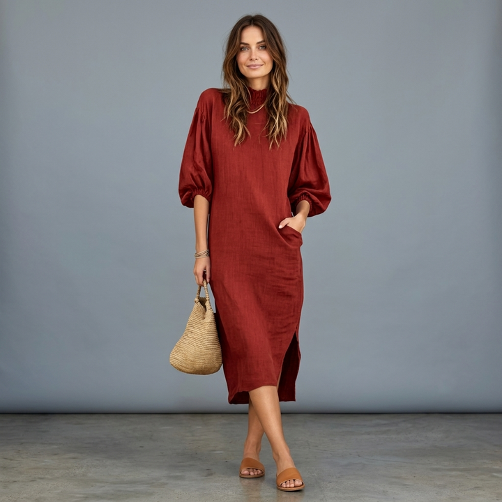 Marlowe Balloon Sleeve Midi Dress