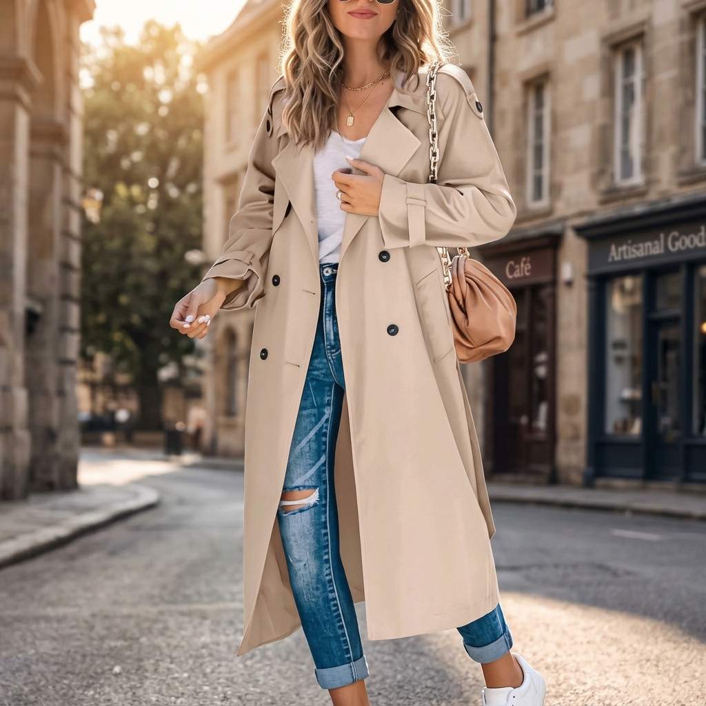 Astrid Double Breasted Trench Coat