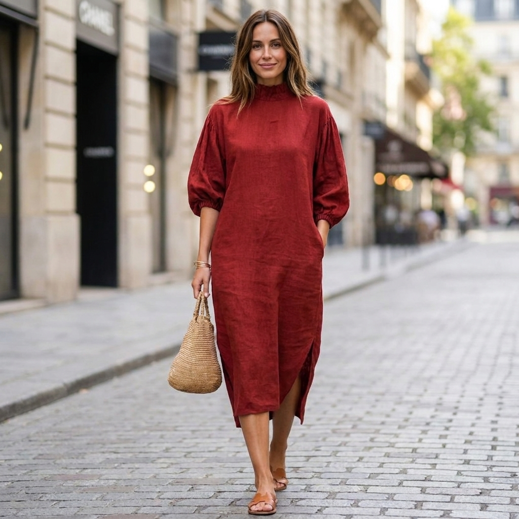 Marlowe Balloon Sleeve Midi Dress
