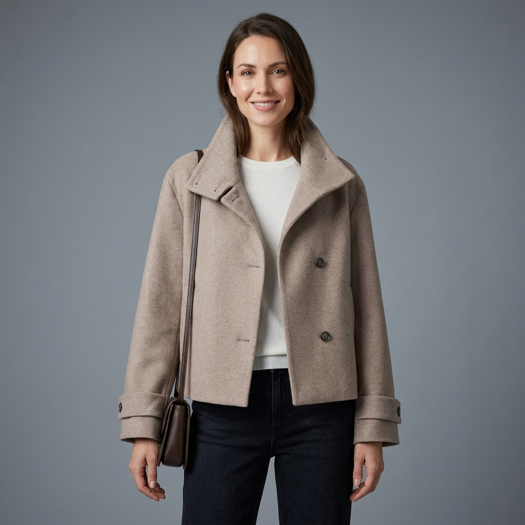 Rosemarie Funnel Collar Jacket