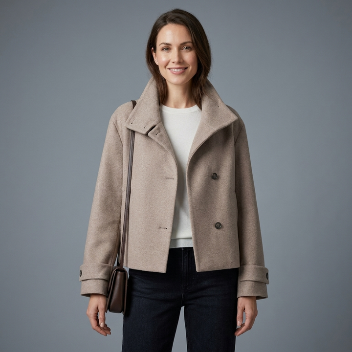 Rosemarie Funnel Collar Jacket