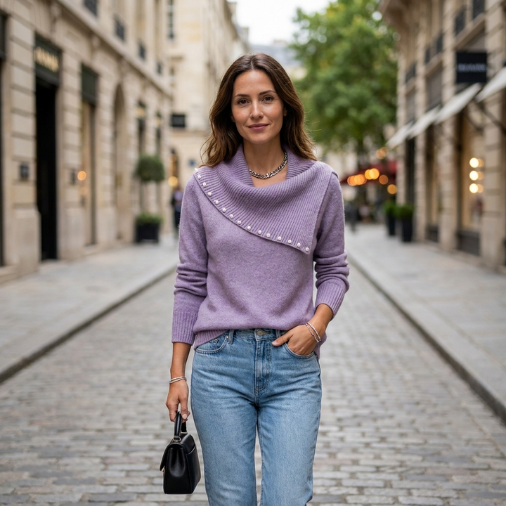 Ivette Scarf Collar Sweater