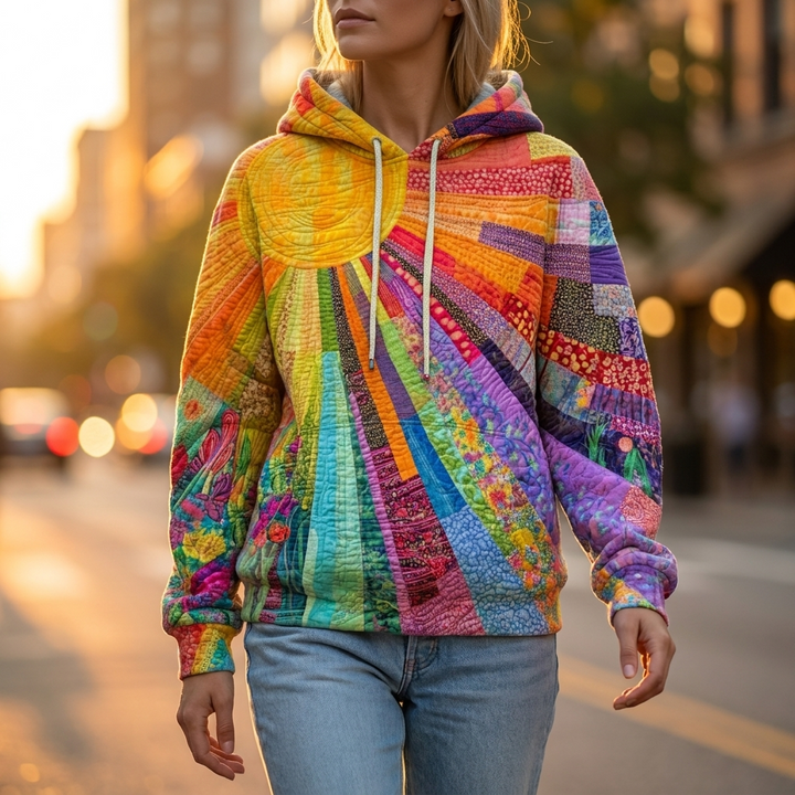Marigold Bohemian Print Hoodie