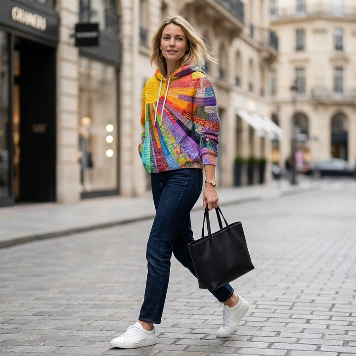 Marigold Bohemian Print Hoodie