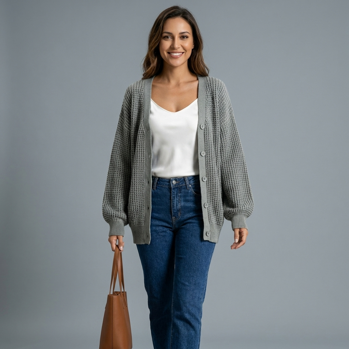 Brennan Waffle Knit Cardigan
