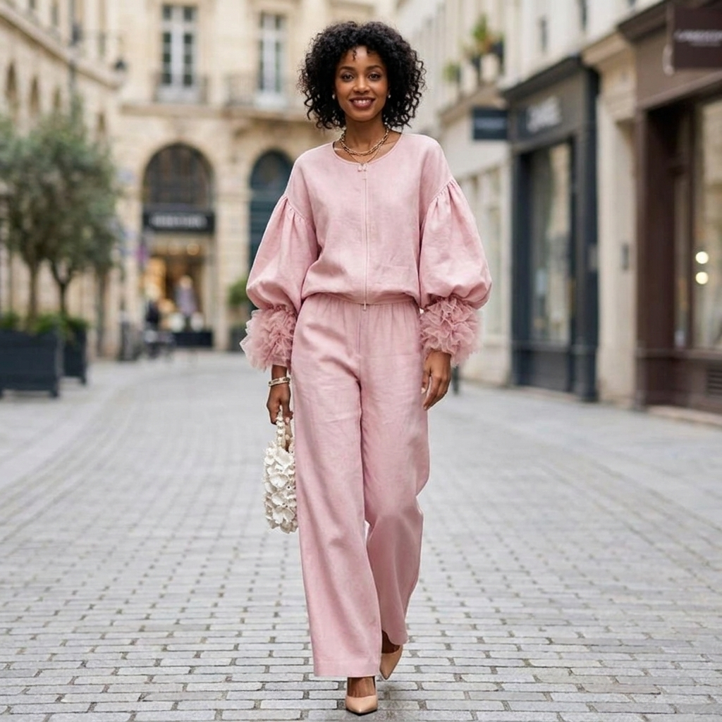 Bellamy Lantern Sleeve Two-Piece Set