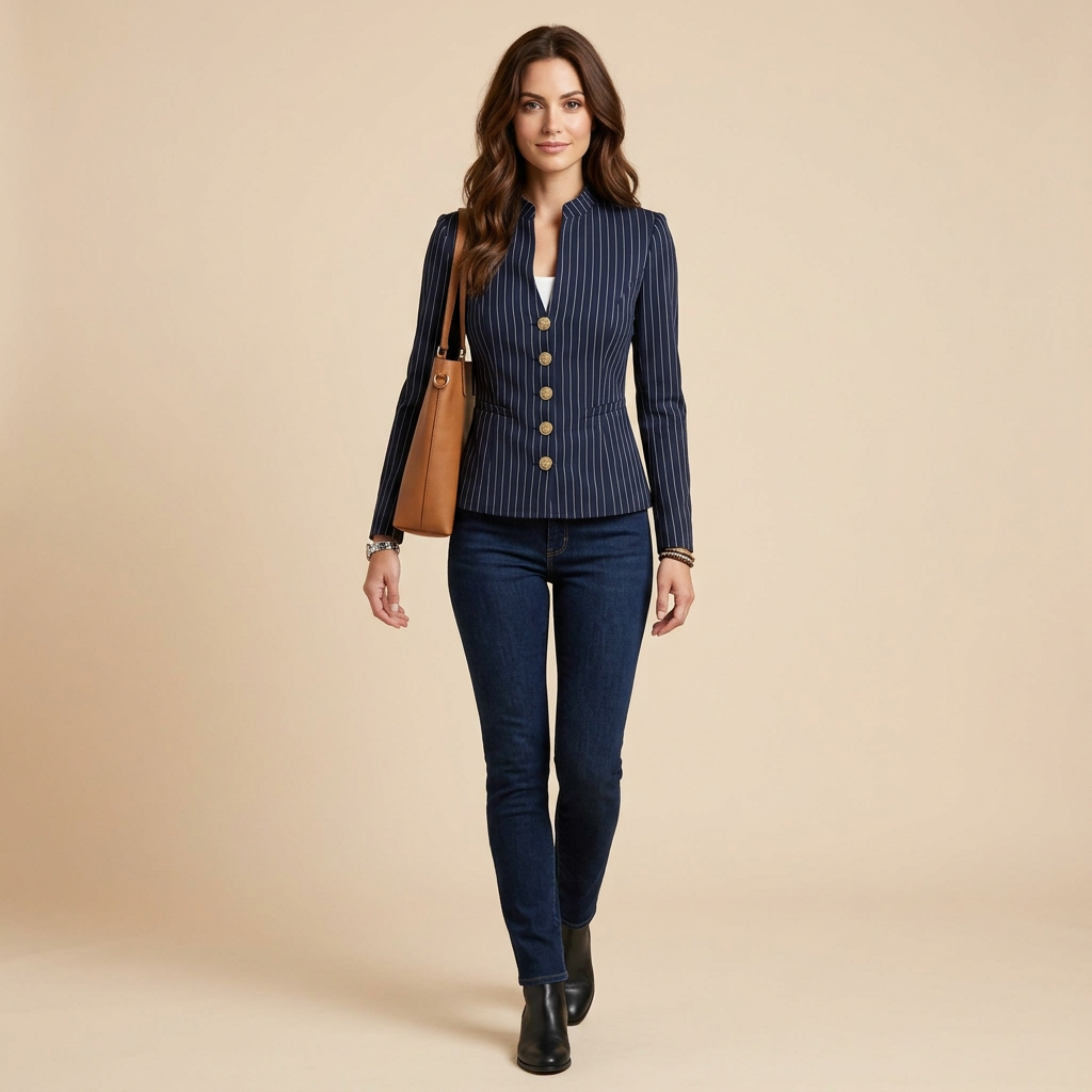 Vivienne Stand Collar Blazer