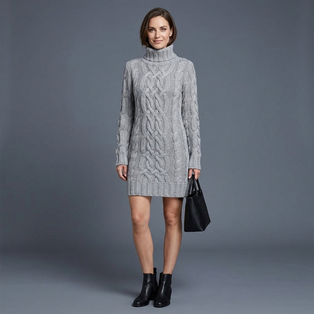 Thalassa Cable Knit Sweater Dress