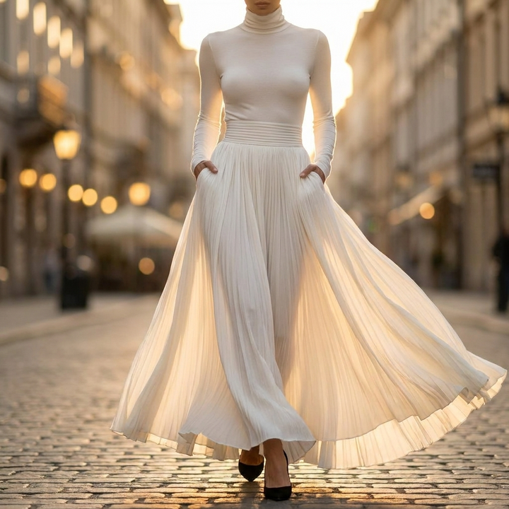 Isabeau Turtleneck Maxi Dress