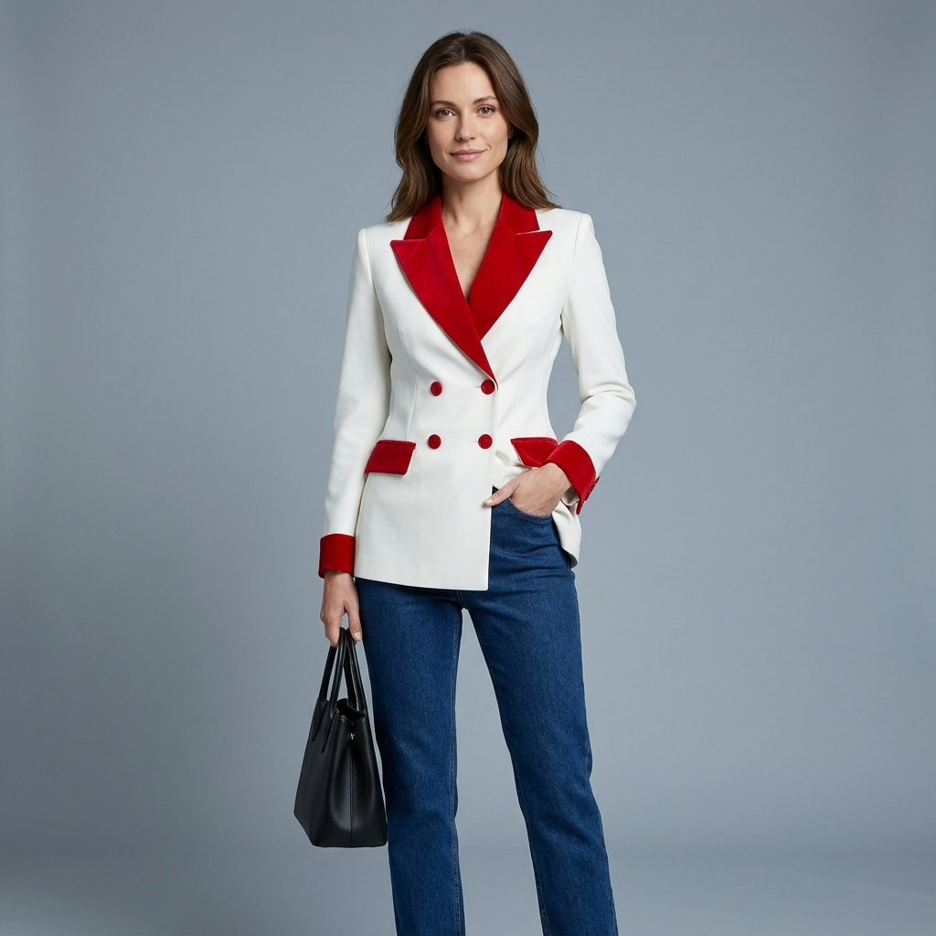 Sabina Contrast Lapel Blazer