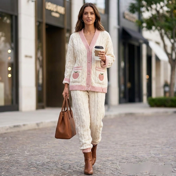 Hollis Cable Knit Pajama Set