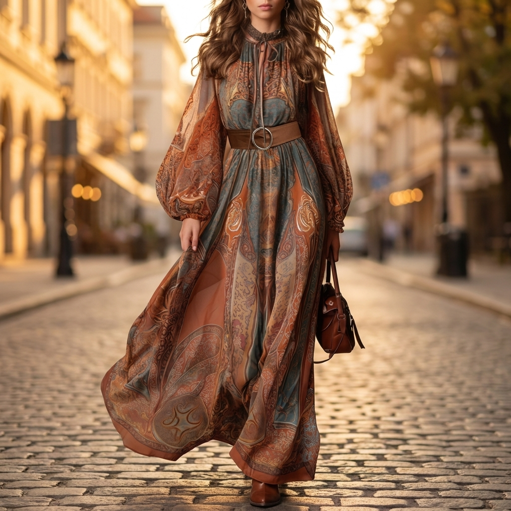 Isolde Paisley Print Maxi Dress
