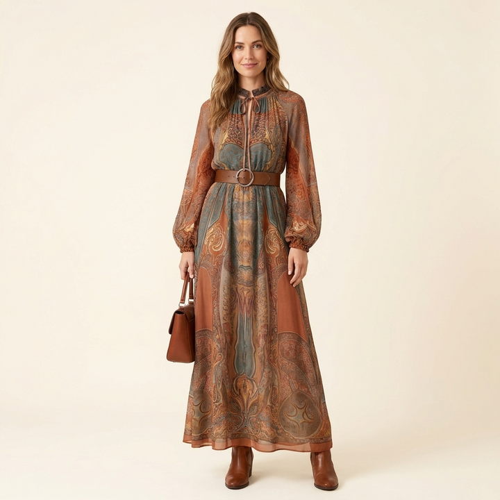 Isolde Paisley Print Maxi Dress