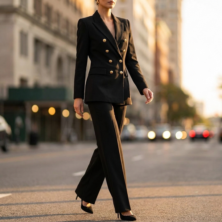 Corinne Double Breasted Blazer Set