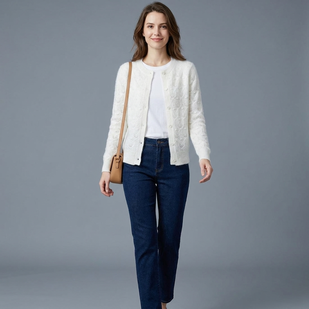 Ophelia Jacquard Knit Cardigan