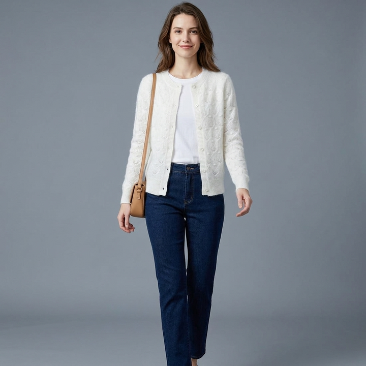 Ophelia Jacquard Knit Cardigan