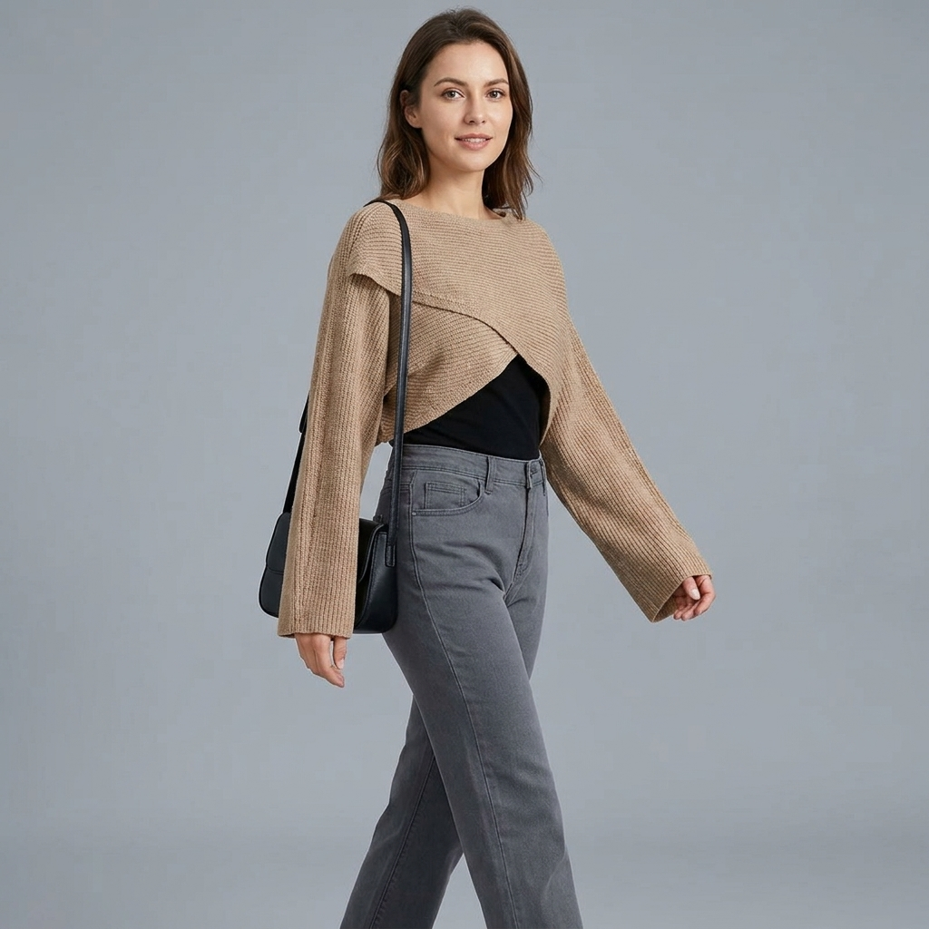 Talise Crisscross Crop Sweater
