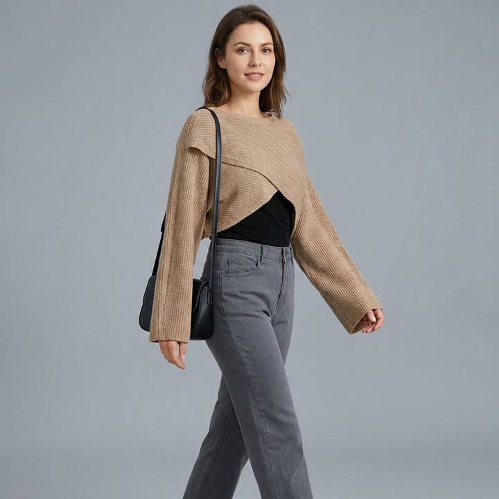 Talise Crisscross Crop Sweater
