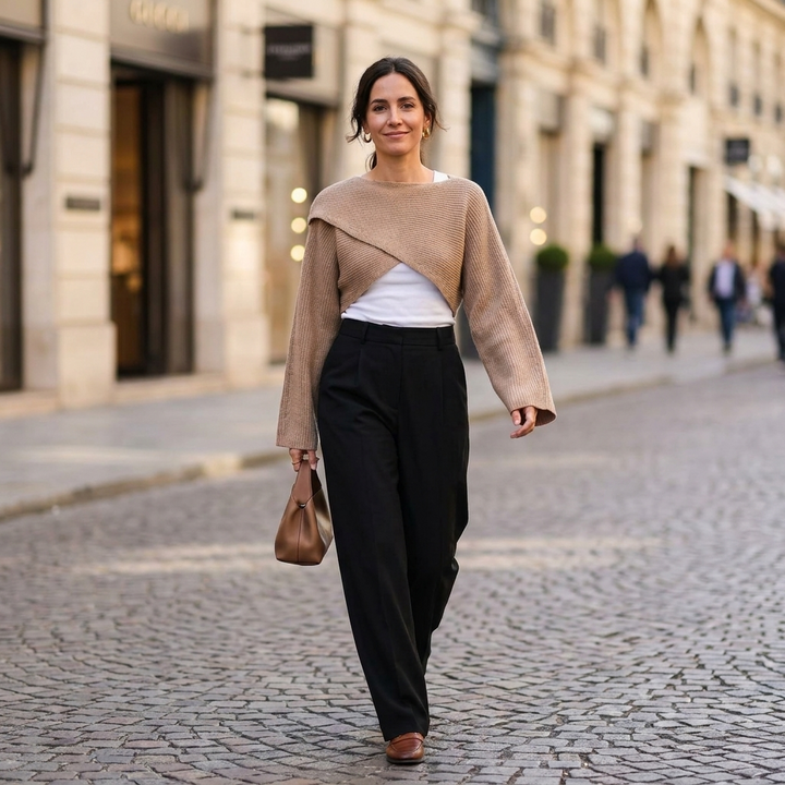 Talise Crisscross Crop Sweater