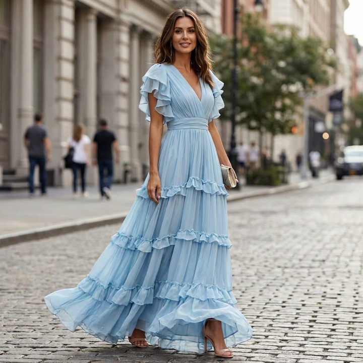 Brielle Tiered Ruffle Dress
