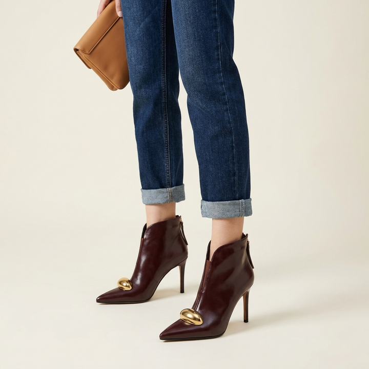 Delphine Pointed Toe Ankle Boot