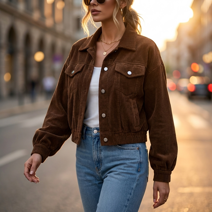 Isadora Corduroy Crop Jacket
