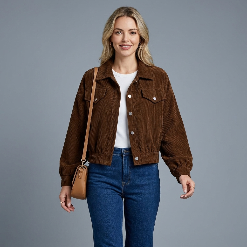 Isadora Corduroy Crop Jacket
