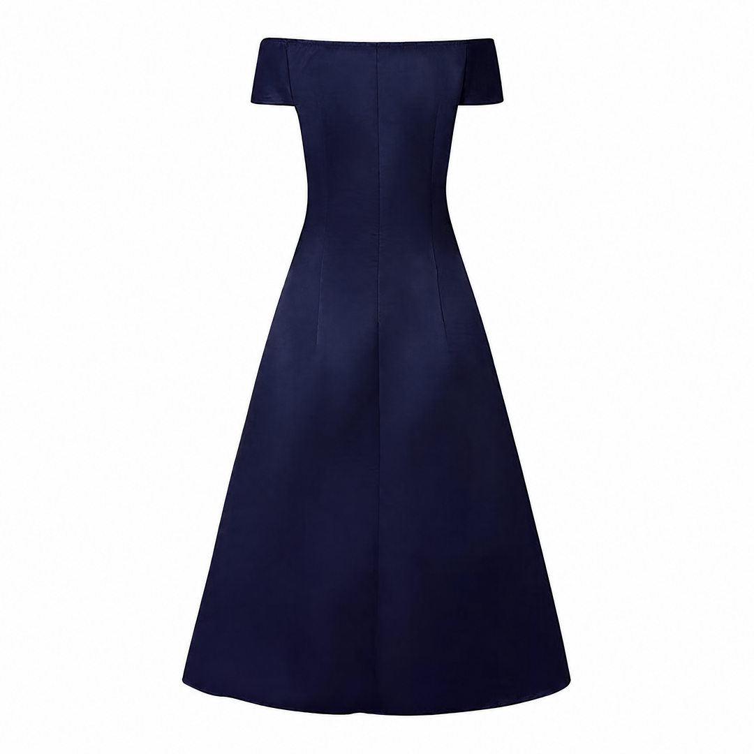 Larkspur Off Shoulder Midi Dress