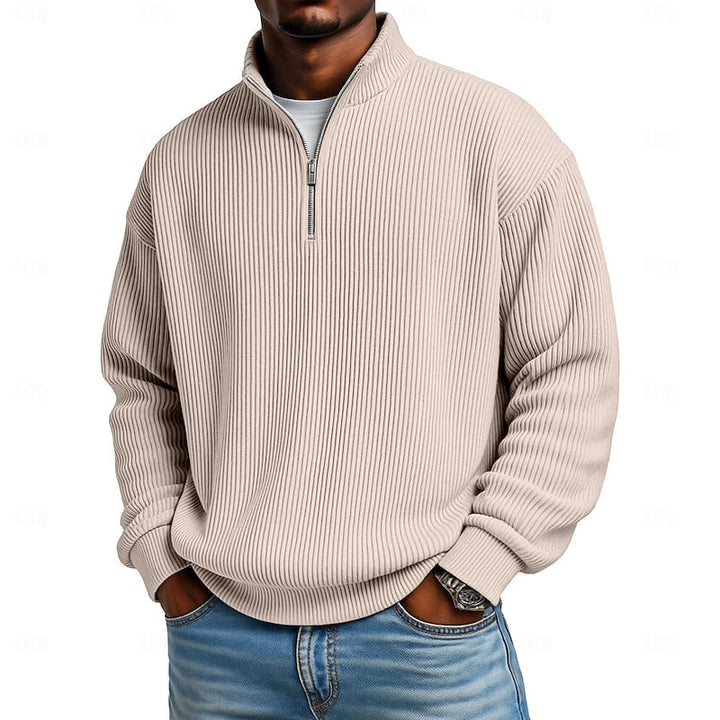 Fitzgerald Ribbed Quarter-Zip Pullover