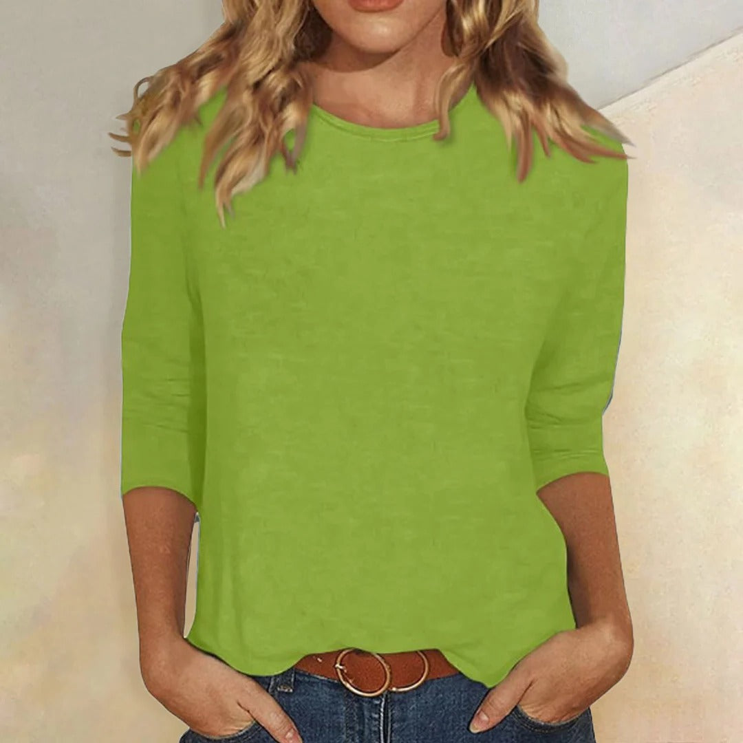 Helena Crew Neck Casual Everyday Top