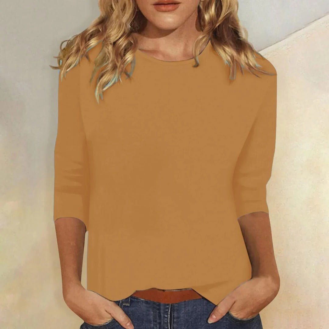Helena Crew Neck Casual Everyday Top