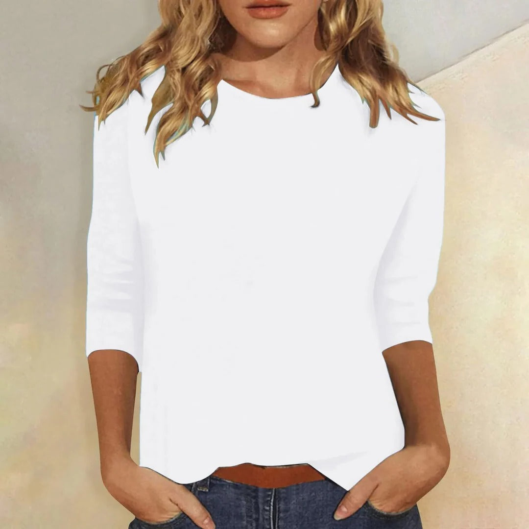 Helena Crew Neck Casual Everyday Top