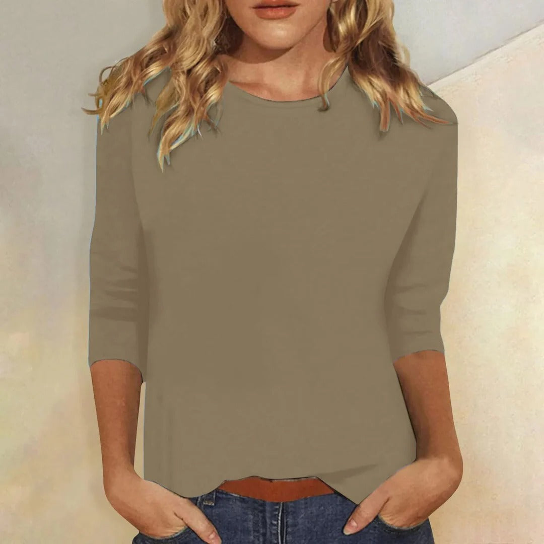Helena Crew Neck Casual Everyday Top